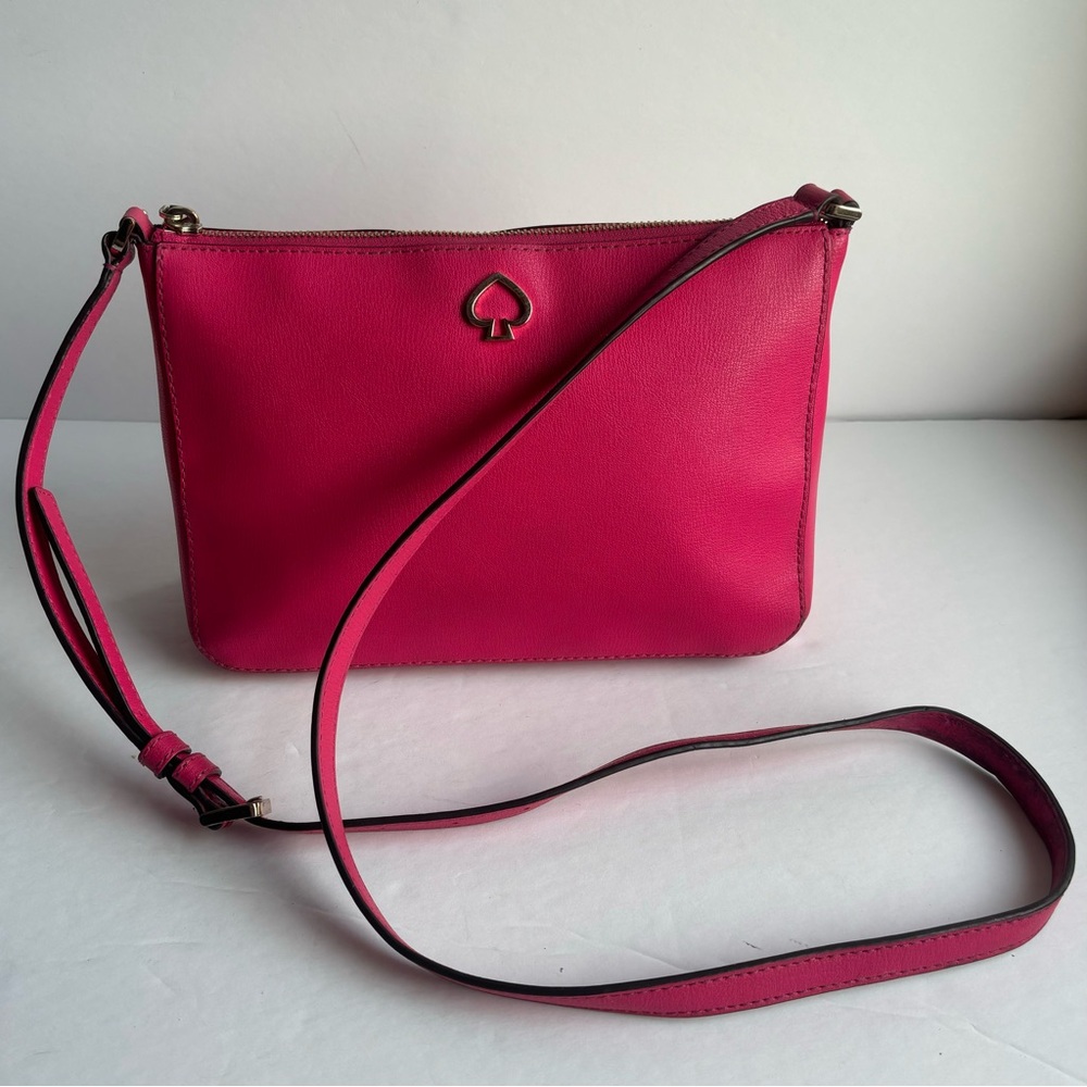 Pink Kate Spade Adel Medium Crossbody Bag (note flaws)